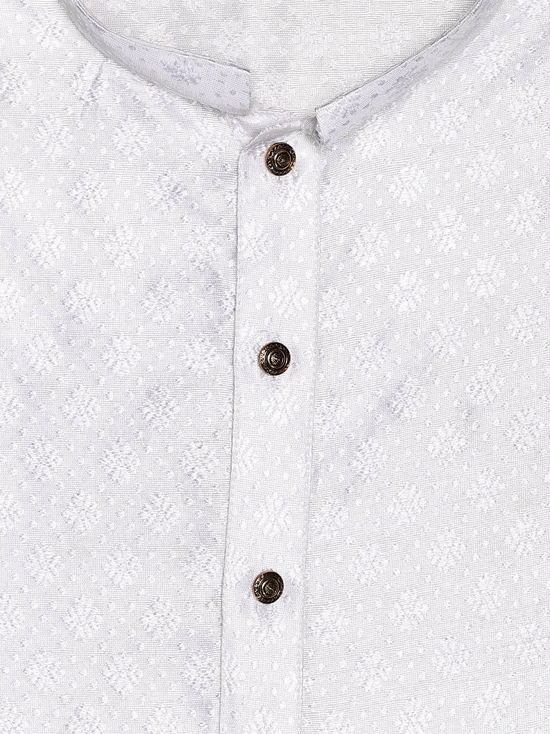 Men’s Cotton White Jacquard Kurta 30035