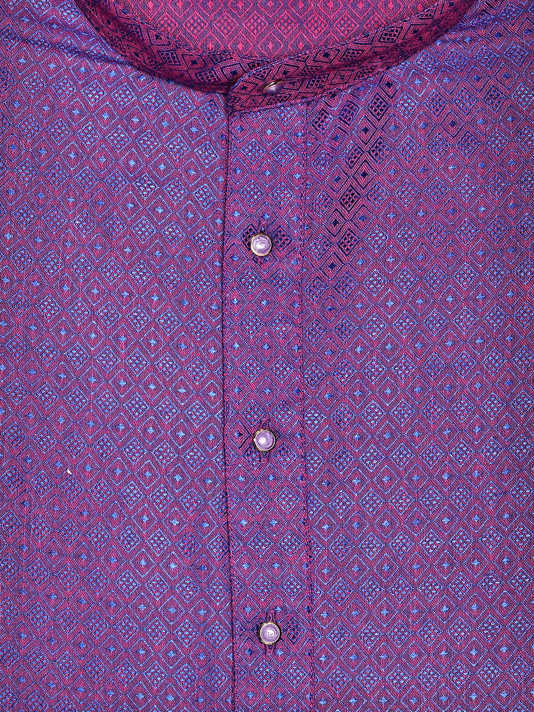 Men’s Purple Cotton Subtle Jacquard Elegance Kurta 30035