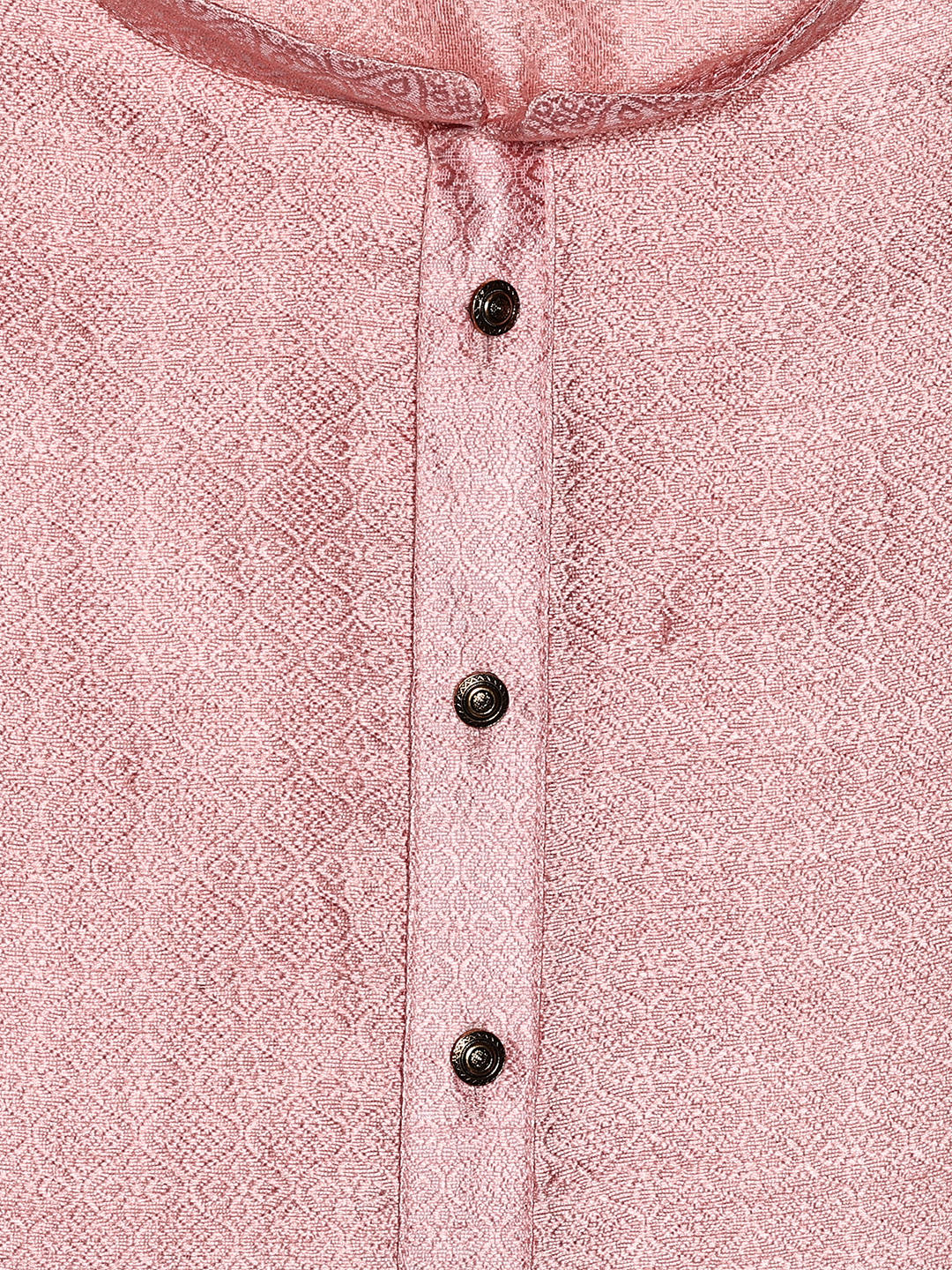 Men’s Blush Pink Cotton Blend Subtle Jacquard Elegance Kurta 30008