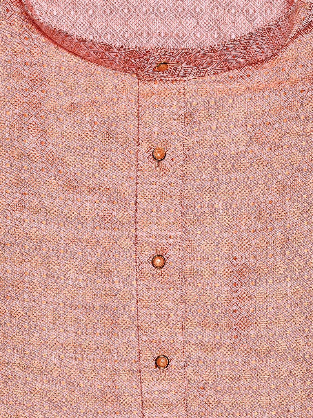 Men’s Cotton Peach Jacquard Kurta 30035