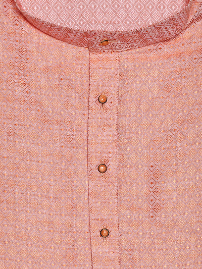 Men’s Cotton Peach Jacquard Kurta 30035
