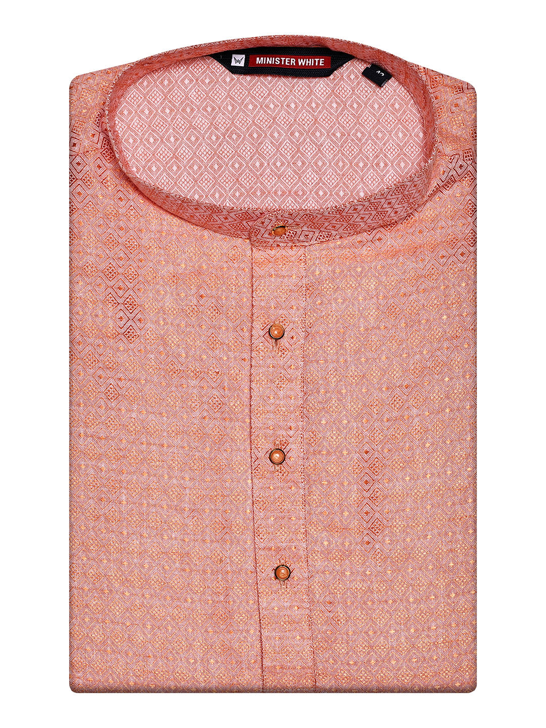 Men’s Cotton Peach Jacquard Kurta 30035