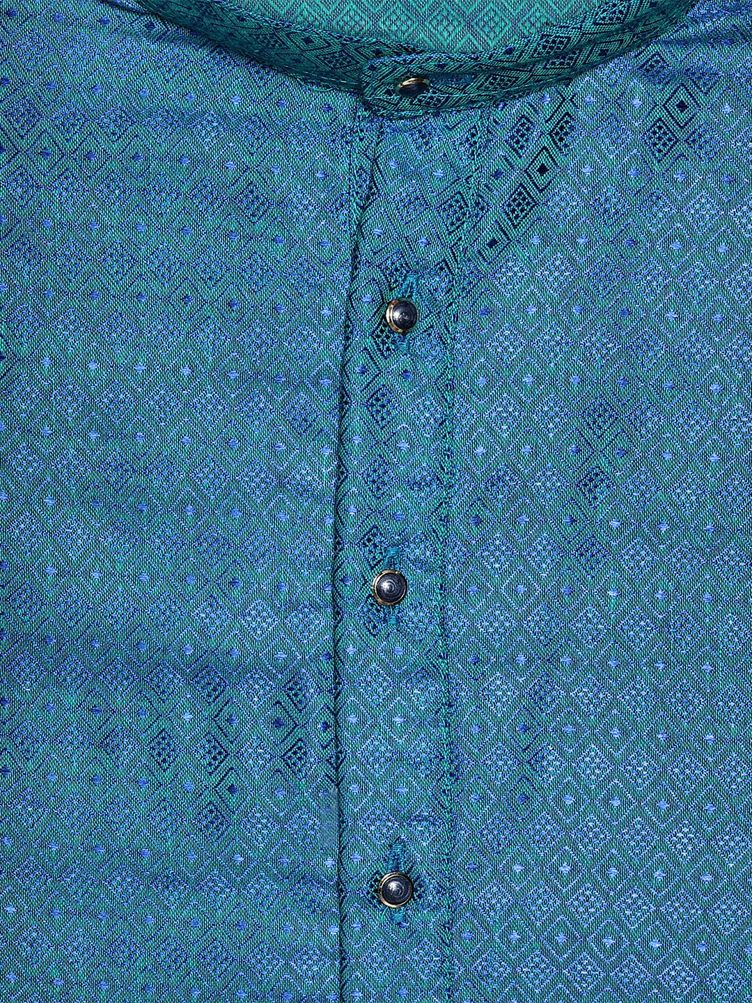 Men’s Cotton Royal Blue Jacquard Kurta 30035