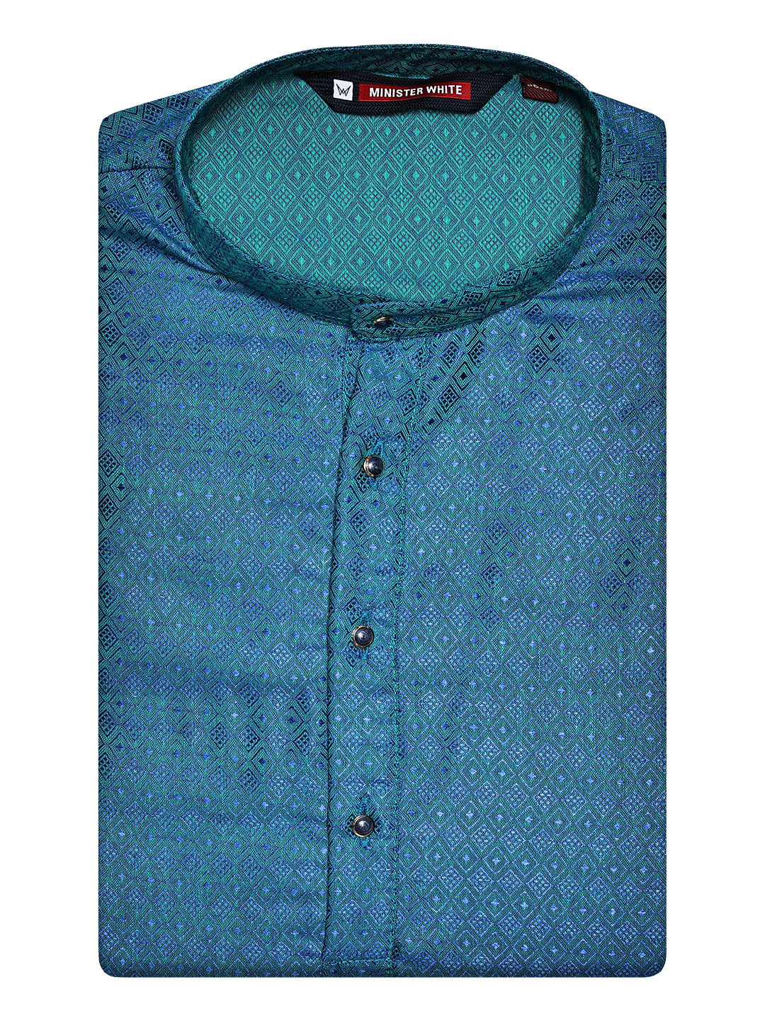 Men’s Cotton Royal Blue Jacquard Kurta 30035
