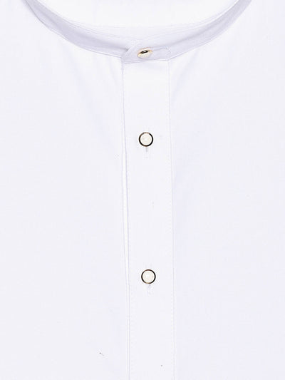 Men’s White Cotton Regular Fit Kurta Hazel