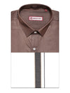 Men's Brown Shirt with Matching Fancy Border Dhoti Combo Haiku