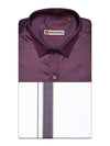 Men's Wine Shirt with Matching Fancy Border Dhoti Combo Haiku