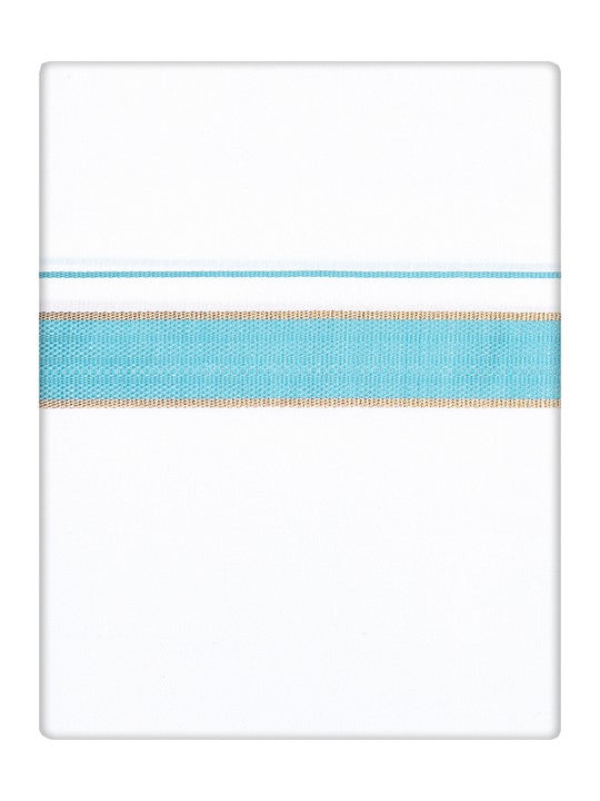 Men's Teal Blue Fancy Border Dhoti Haiku