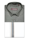 Men's Cement Shirt with Matching Fancy Border Dhoti Combo Haiku
