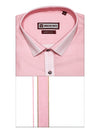 Men's Cotton Peach Color Regular Fit Shirt with Matching Border Dhoti Impress Print