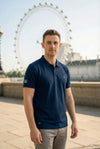Men's Dark Navy Dry Fit Polo T-Shirt Rover