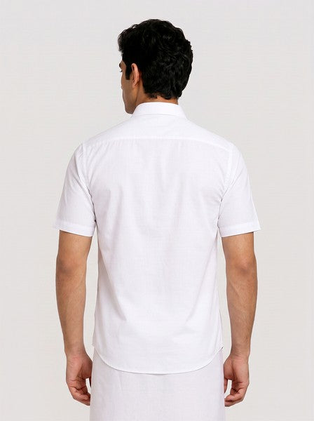 Mens Cotton Smart Fit White Shirt Thunder
