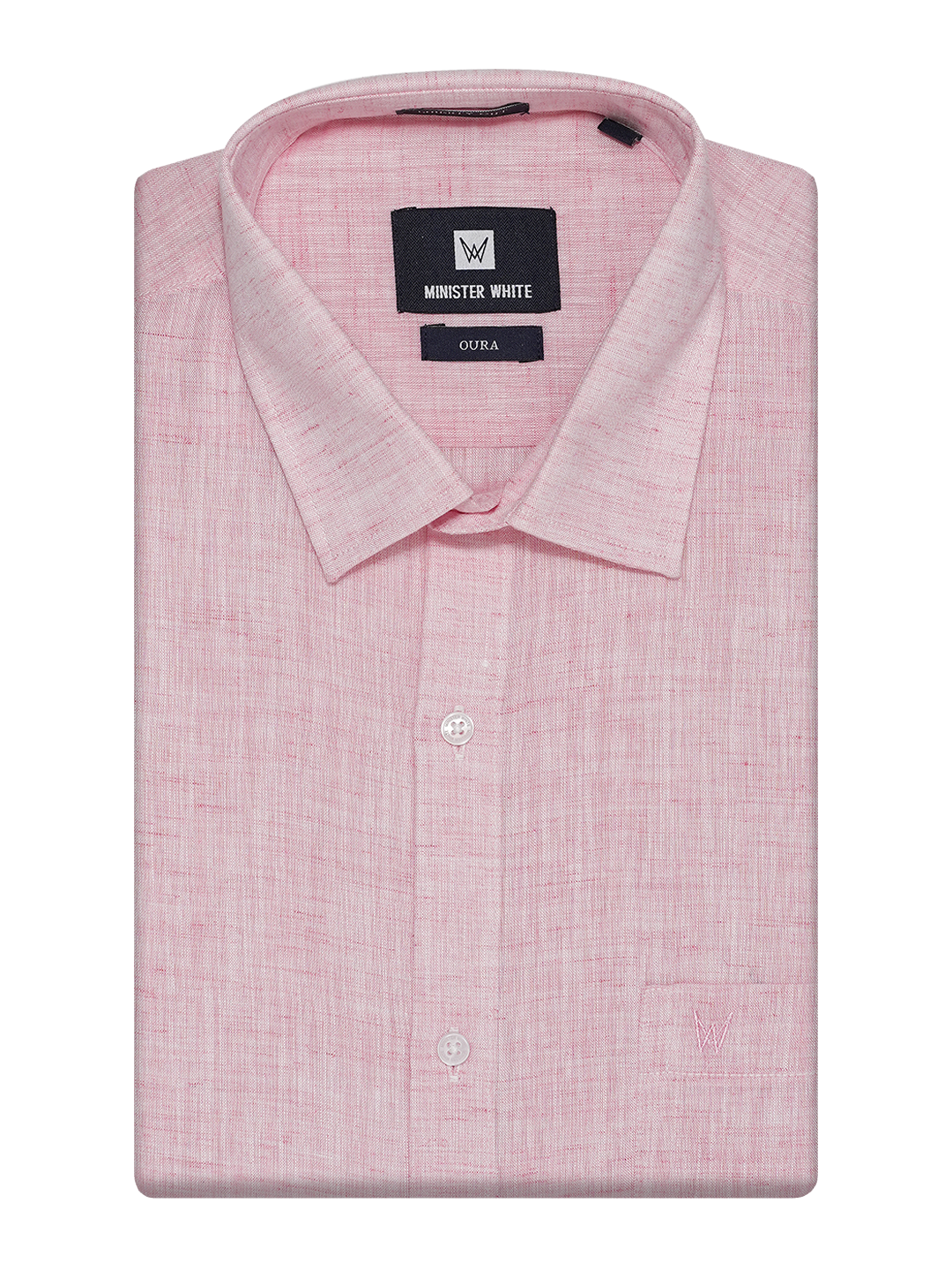 Mens Cotton Pink Colour Regular Fit Shirt Oura