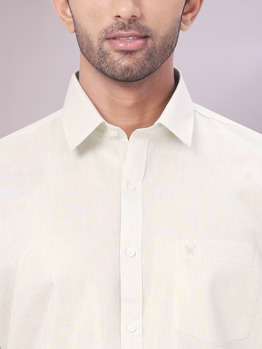 Men's Tissue Sky Green Color Dhoti Shirt Wedding Maverick close view 