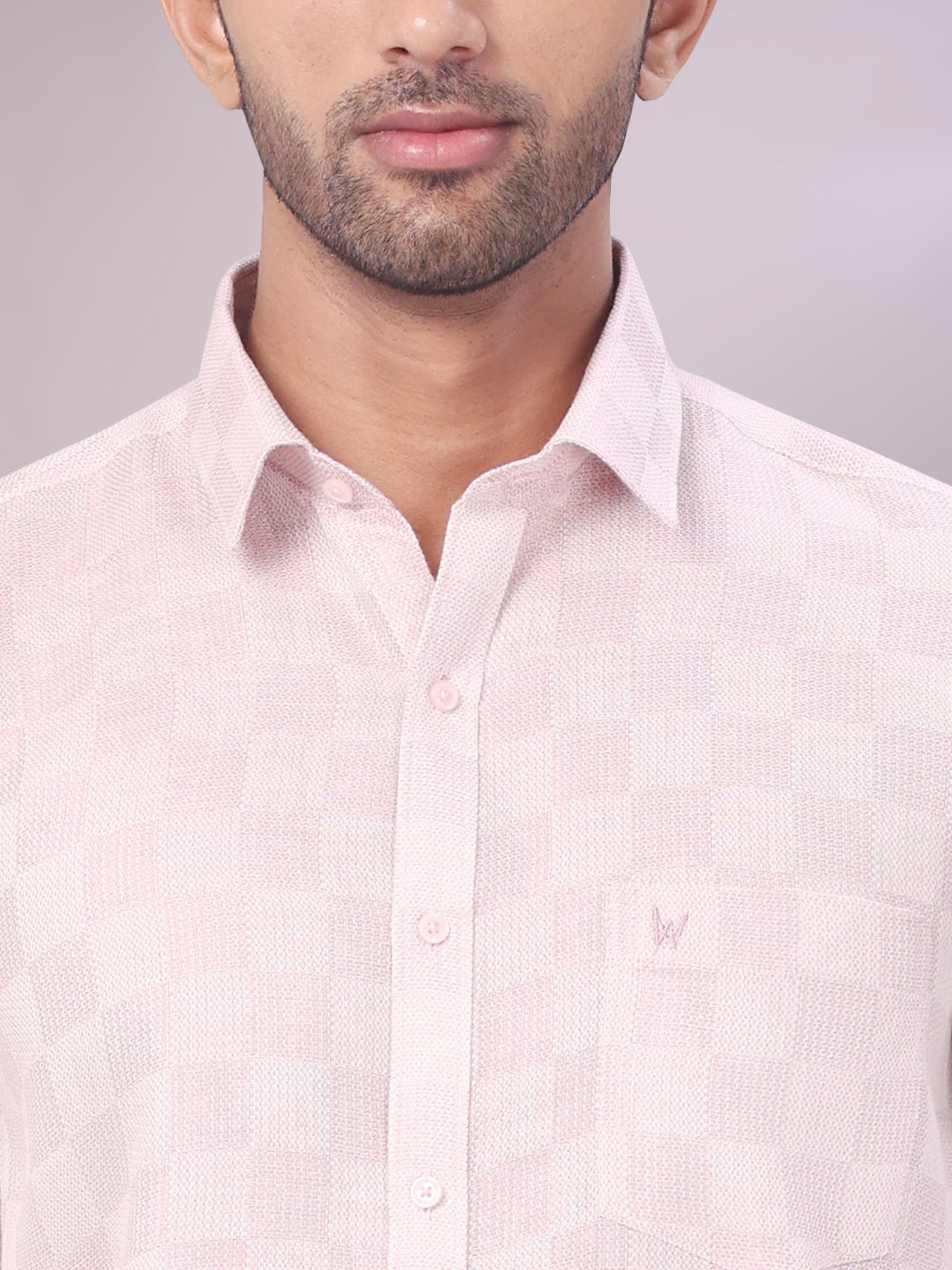 Men's Rose Tissue Jacquard Shirt Zeus close view