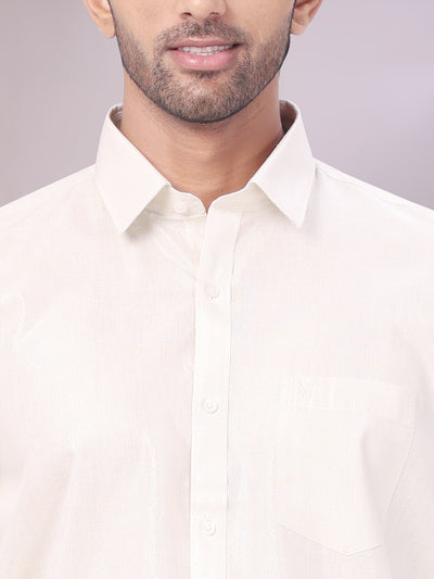 Men's Tissue Water Color Dhoti Shirt Wedding Combo Maverick close view