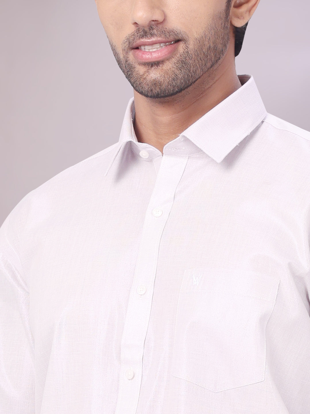 Men's Tissue Lavender Color Shirt Wedding Maverick close view