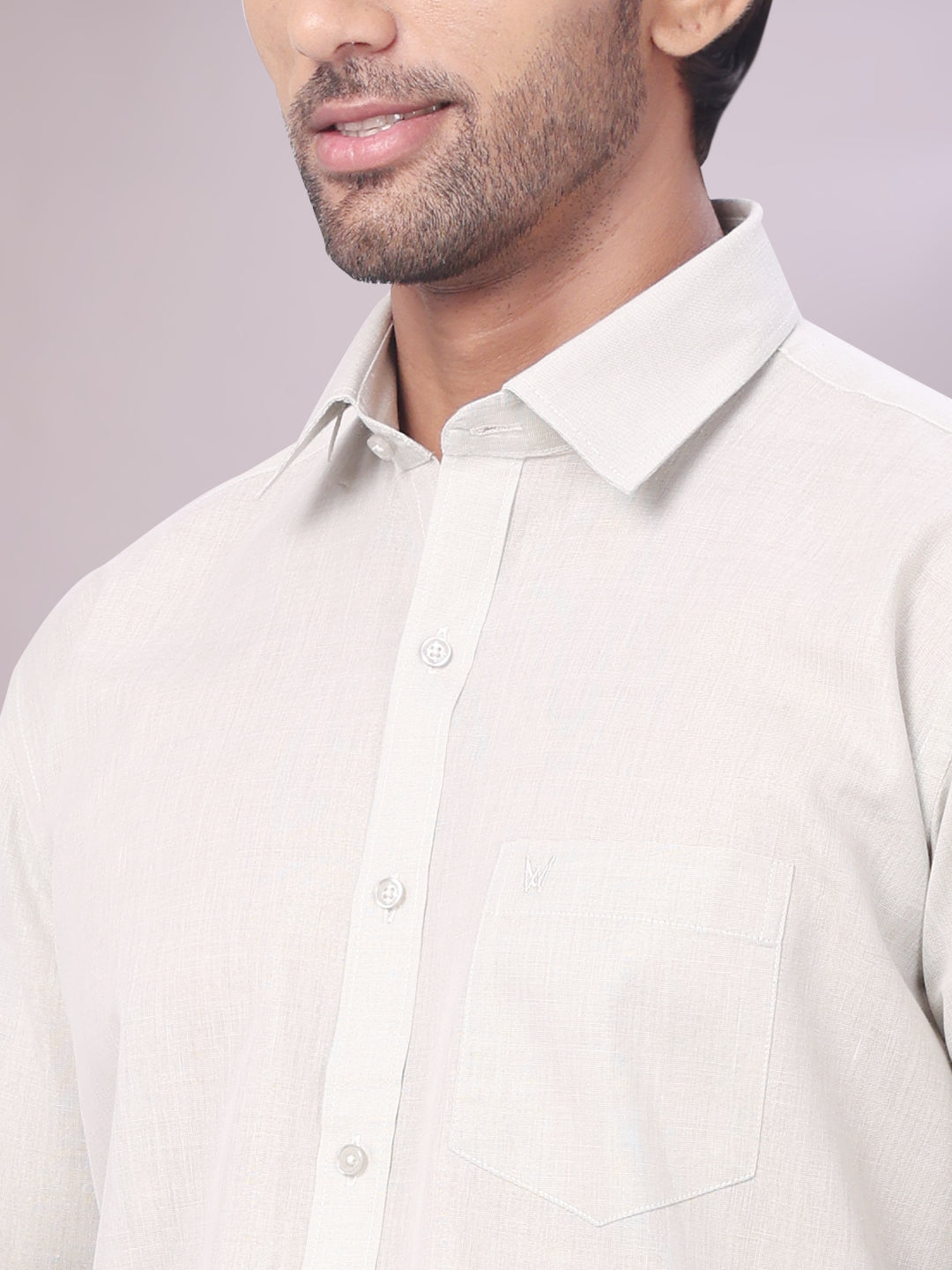 Men's Tissue Leaf Green Color Shirt Wedding Maverick close view