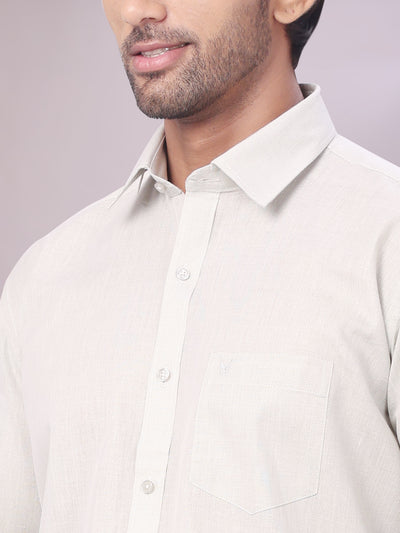 Men's Tissue Leaf Green Color Shirt Wedding Maverick close view