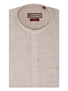 Men's Light Brown Color Chinese Collar Regular Fit Full Sleeves Shirt Apex