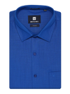 Mens Cotton Blue Colour Regular Fit Shirt Glance