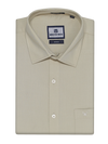 Mens Cotton Regular Fit Dark Sandal Colour Shirt Remo