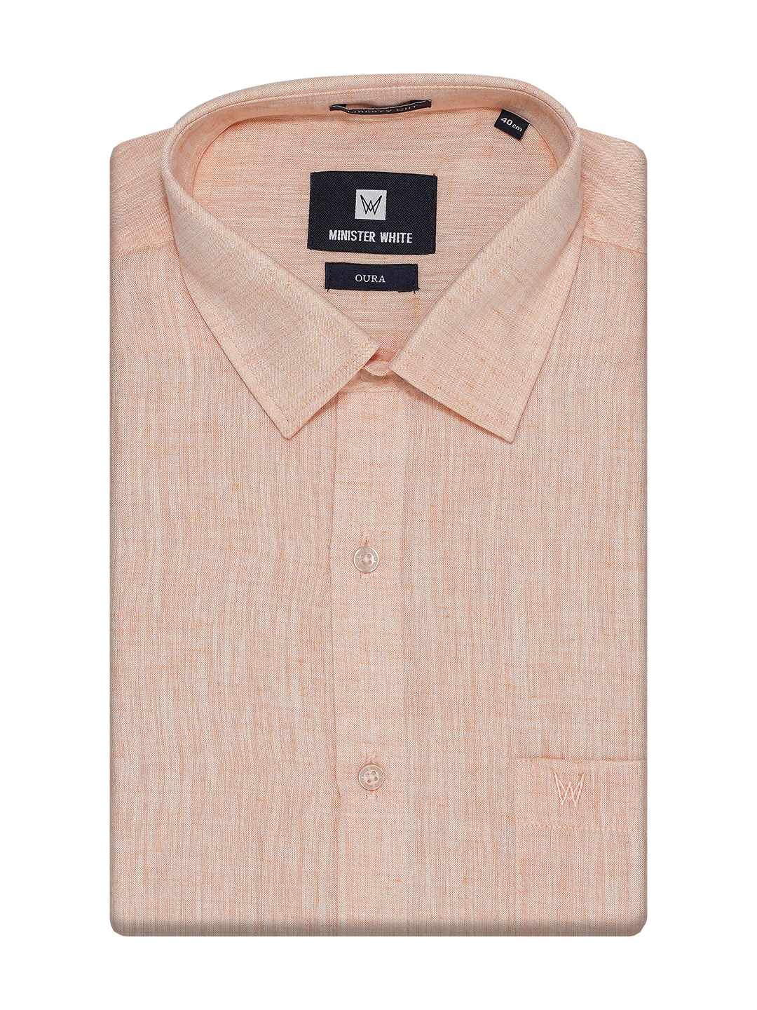 Mens Cotton Peach Colour Regular Fit Shirt Oura