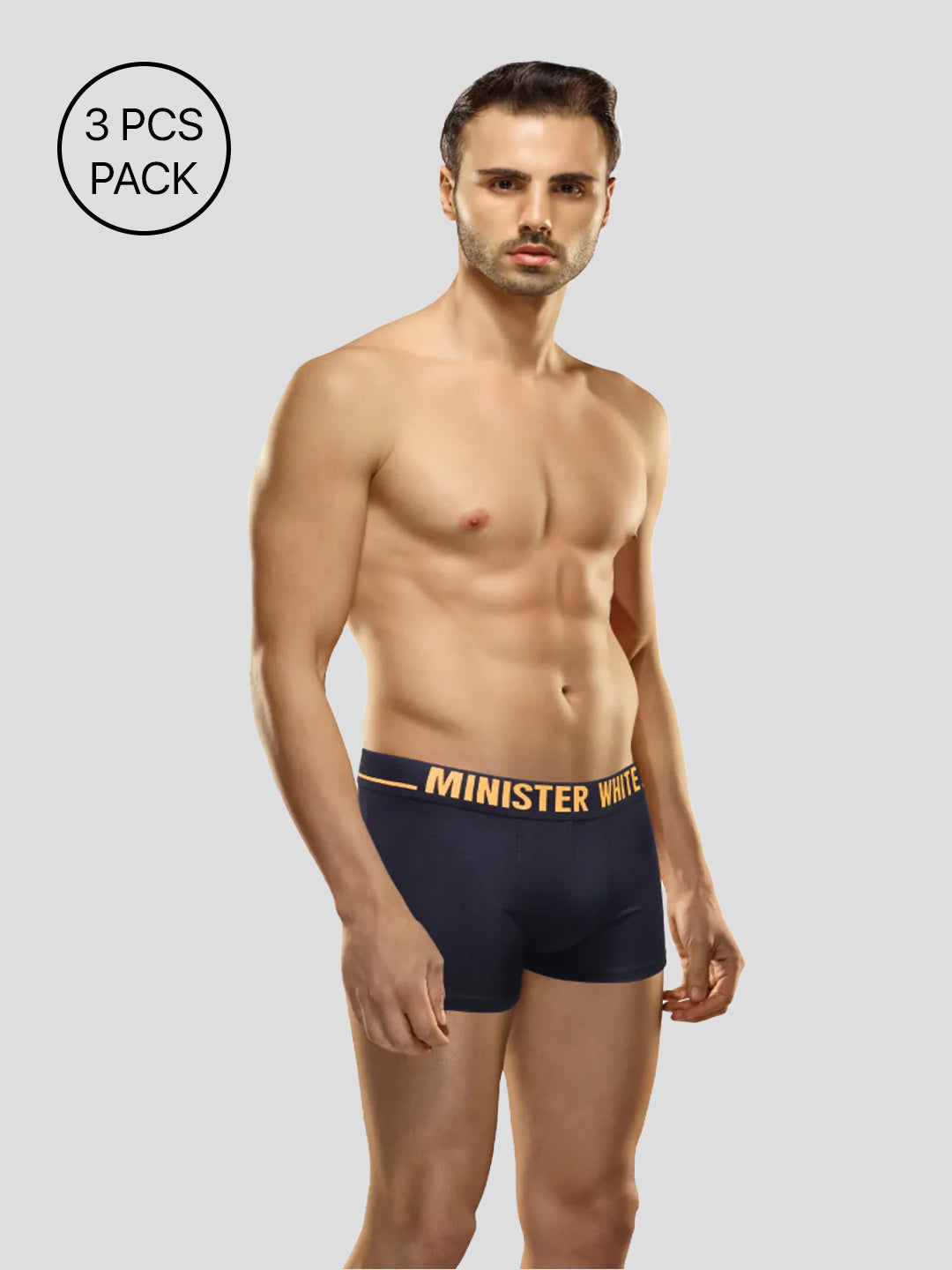 Men's Super Combed Cotton Assorted Color without Pocket Trunk Zander (Pack of 3)