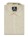 Mens Cotton Sand Colour Regular Fit Shirt Oura