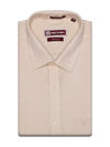 Men's Premium Cotton Linen Regular Fit Cream Shirt Abstract