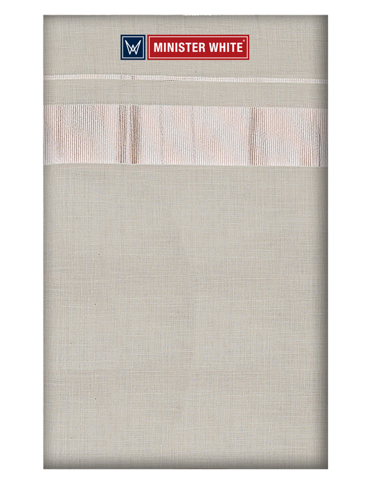 Mens Tissue Double Layer Almond Colour Dhoti - Mystic Almond by Minister White