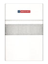 Mens Cotton White Single Layered Dhoti with Almond Jacquard Fancy Border - Saffron