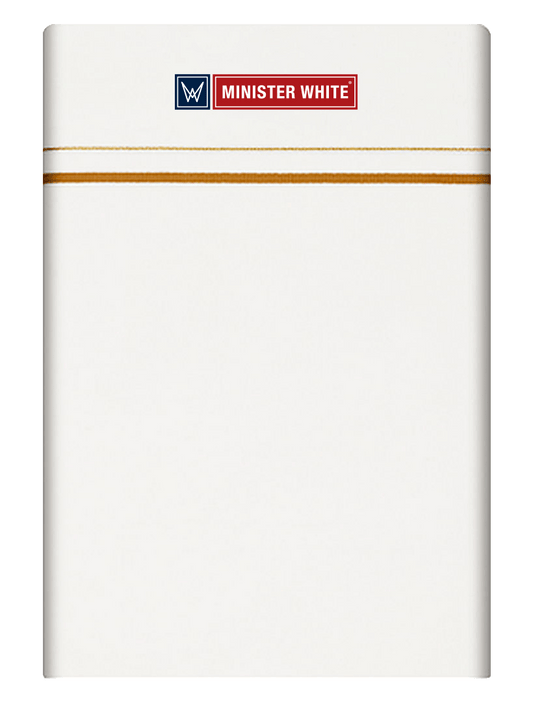 Mens Cotton White Single Layered Small Border Dhoti - Cheerful (Starch) by Minister White