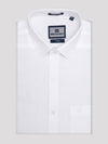 Mens Cotton Linen White Smart Fit Shirt Clife