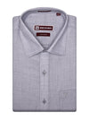Men's Premium Cotton Linen Regular Fit Light Gray Shirt Chevron