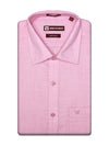 Men's Premium Cotton Linen Regular Fit Pink Shirt Chevron