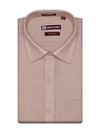 Men's Premium Cotton Linen Regular Fit Beige Shirt Chevron