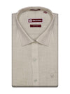 Men's Premium Cotton Linen Regular Fit Light Sage Shirt Chevron