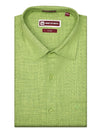 Men's Cotton Two-Tone Texture Parrot Green Shirt Clam