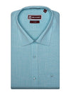 Men's Cotton Two-Tone Texture Light Blue Shirt Clam