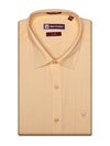 Men's Cotton Two-Tone Texture Yellow Shirt Clam