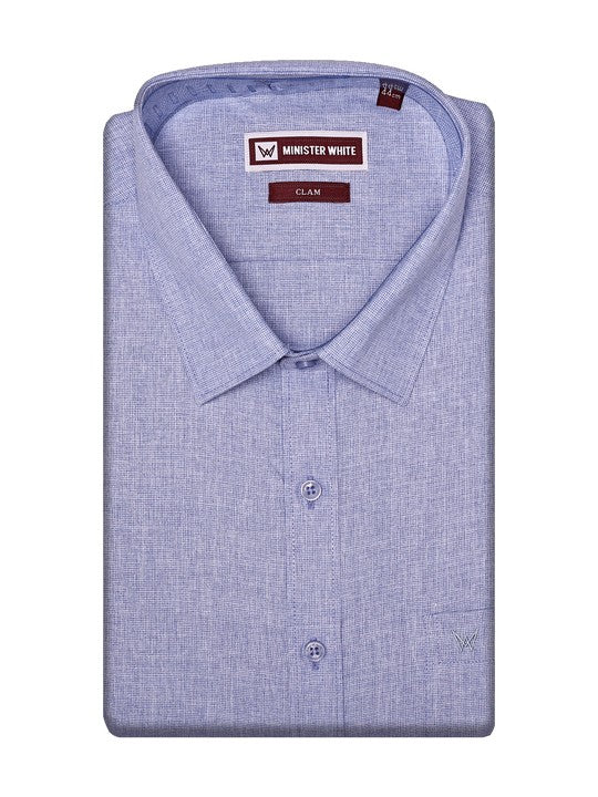 Men's Cotton Two-Tone Texture Sky Blue Shirt Clam