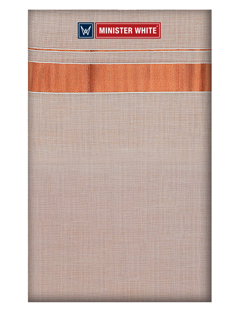 Mens Double Layer Tissue Copper Colour Dhoti Mystic by Minister White