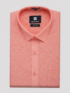 Mens Cotton Coral Colour Regular Fit Shirt Diamond