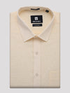 Mens Cotton Cream Colour Regular Fit Shirt Diamond