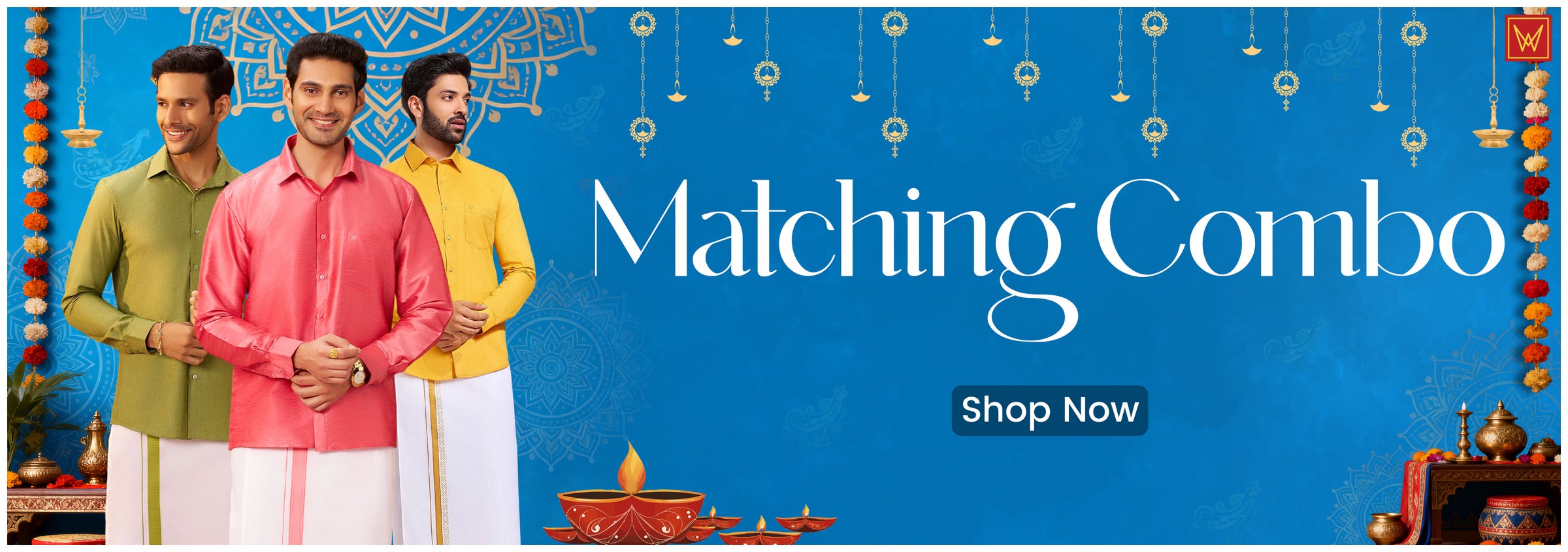 Minister White Matching Combo Collection for Diwali