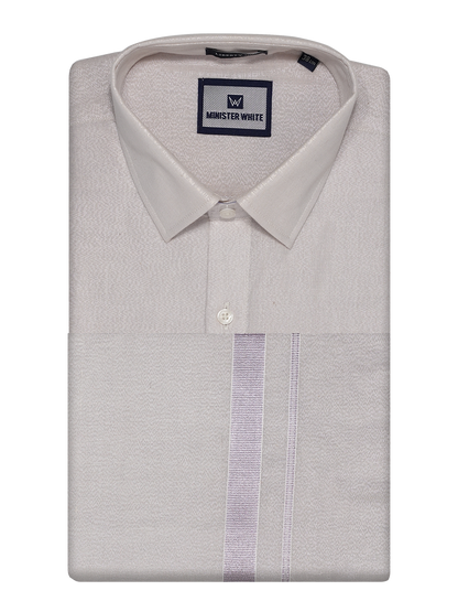 Mens Tissue Light Rose Colour Shirt by Minister White