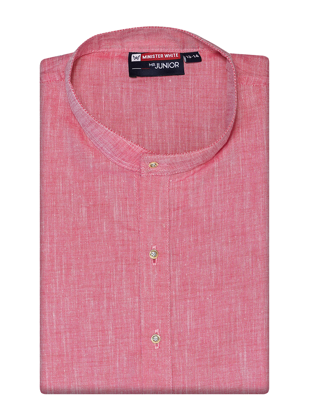 Boys Cotton Pink Full Sleeves Kurta Selective Boy by Minister White