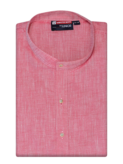 Boys Cotton Pink Full Sleeves Kurta Selective Boy by Minister White