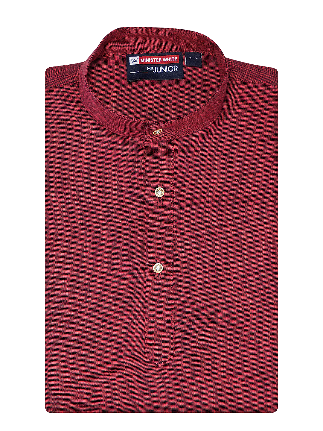 Boys Cotton Maroon Full Sleeves Kurta Selective Boy by Minister White